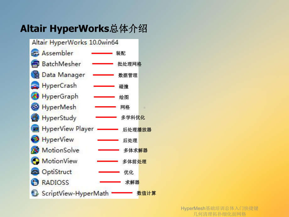 HyperMesh基础培训总体入门快捷键几何清理拓扑细化面网格课件.ppt_第2页