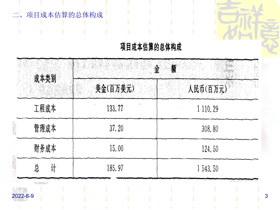 []案例：一个国际工程承包项目标成本预算课件.ppt_第3页