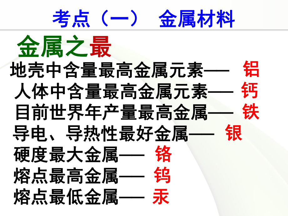 专题复习—金属和金属材料课件.ppt_第3页