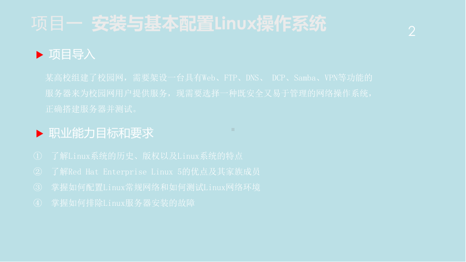 Linux网络操作系统项目项目1-安装与配置Linux操作系统课件.pptx_第2页