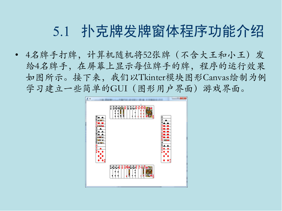 Python游戏设计案例实战第5章-Tkinter图形界面设计-图形版发牌程序.ppt_第2页