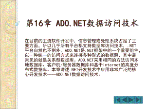 ADONET数据访问技术-PPT课件.ppt