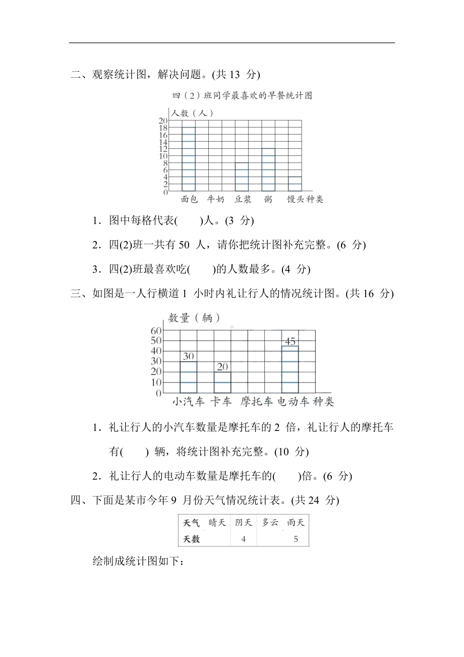 青岛版数学四年级上册 核心考点10. 条形统计图、智慧广场.docx_第2页