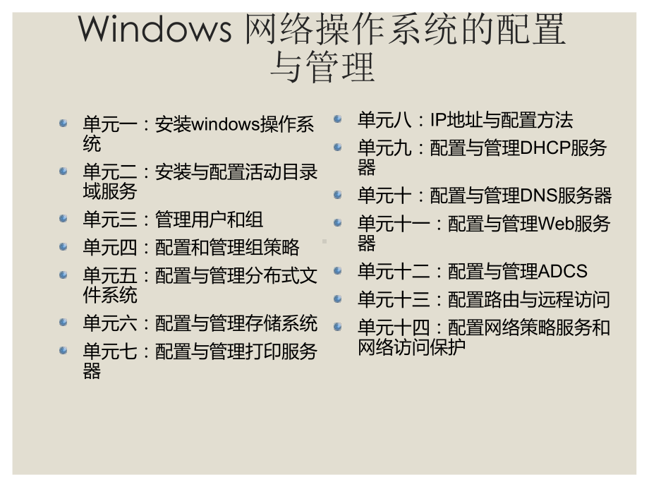 Windows网络操作系统配置与管理单元十二任务2：部署用户和计算机证书课件.ppt_第1页