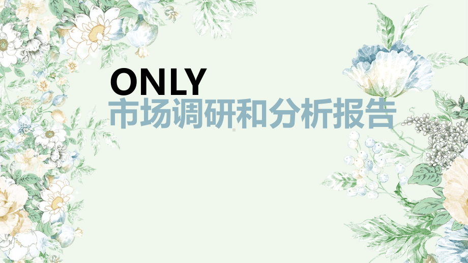 ONLY市场调研报告课件.ppt_第1页