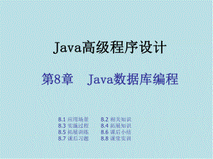 Java高级程序设计实战教程第八章-Java数据库编程.pptx