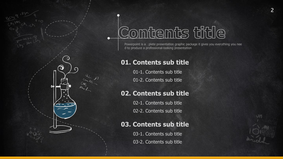 黑板背景粉笔字体化学生物总结汇报报告ppt模版课件.pptx_第2页