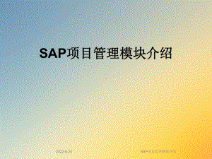 SAP项目管理模块介绍课件.ppt