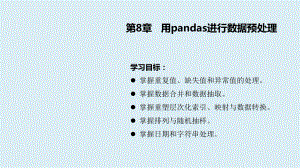 Python数据分析基础第8章用pandas-进行数据预处理课件.pptx