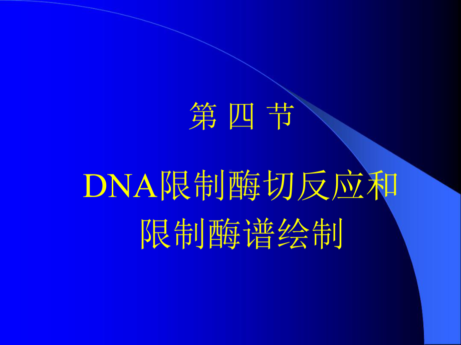 DNA限制酶切反应和限制酶谱绘制课件.ppt_第1页