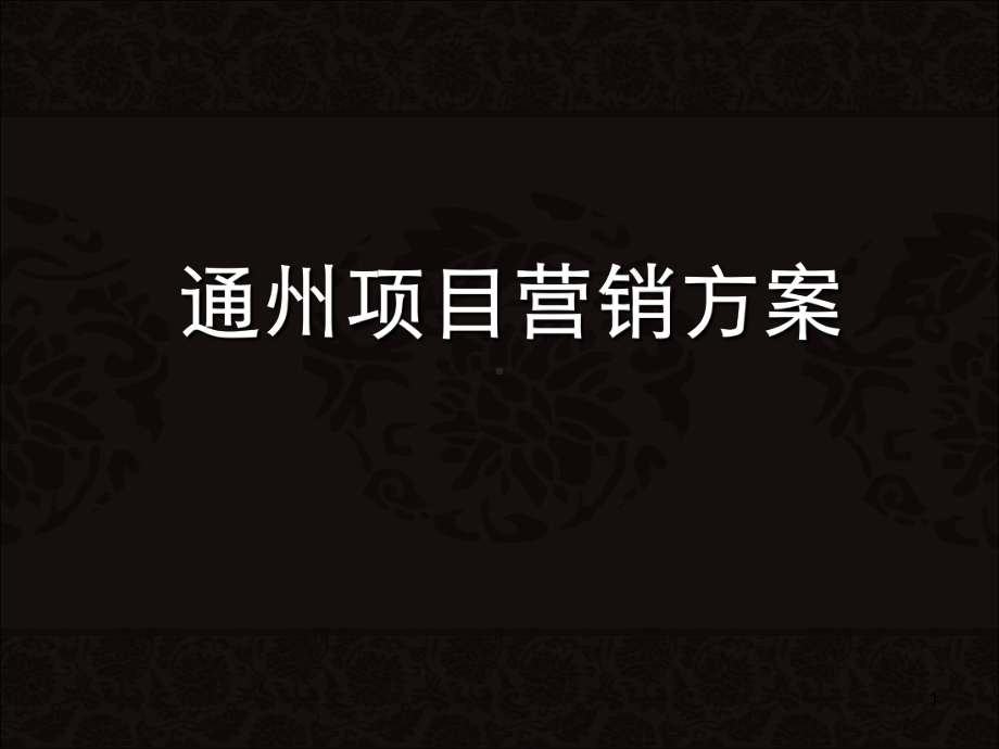 北京市通州项目营销课件.ppt_第1页