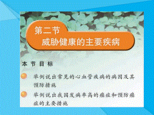 威胁健康的主要疾病PPT课件-苏教版优秀课件.ppt