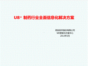 信息化方案-U82b制药行业全面信息化解决方案-精品.ppt