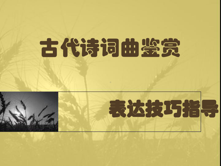 古诗词表达技巧的鉴赏共33张幻灯片.ppt_第1页