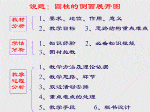 圆柱的侧面展开图课件及说课稿全面版.ppt