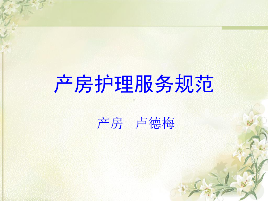 产房护理服务规范课件.ppt_第1页