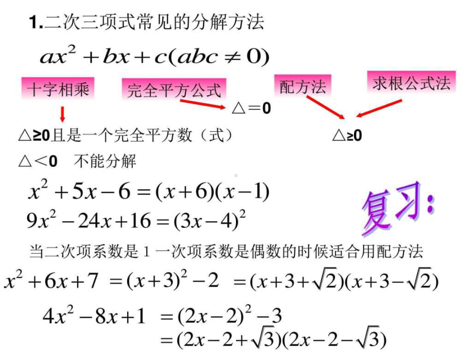 二次三项式的因式分解-图文.ppt课件.ppt_第2页