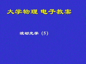 大学物理波动光学D课件.ppt