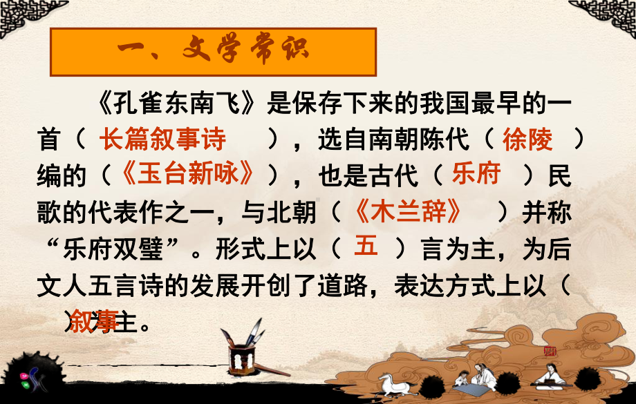 孔雀东南飞知识点归纳精选课件.ppt_第2页