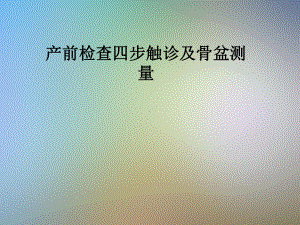 产前检查四步触诊及骨盆测量课件.pptx