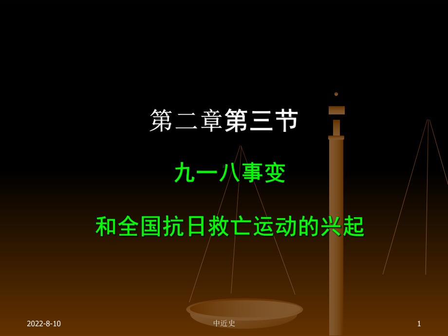 九一八事变和抗日救亡运动的兴起全面版课件.ppt_第1页