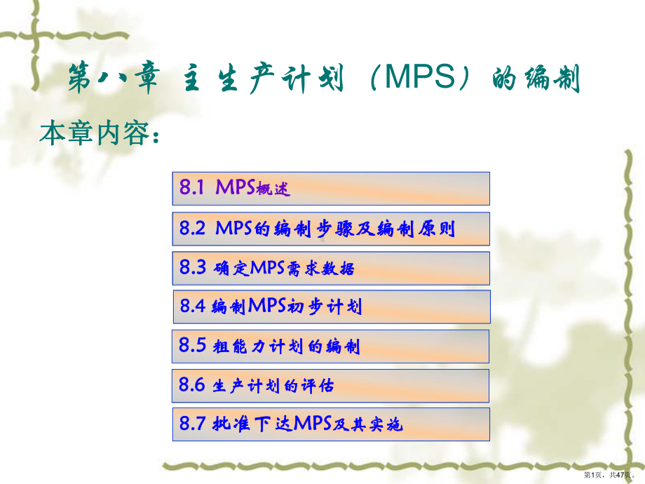 主生产计划(MPS)的编制课件.pptx_第1页