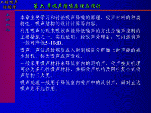 吸声降噪原理和设计课件.ppt