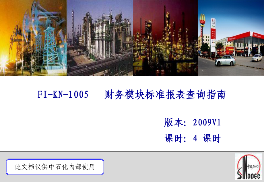 中石化-FI培训-初级教程-财务模块标准报表查询指南38页课件.ppt_第1页
