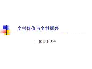 乡村价值与乡村振兴课件.pptx