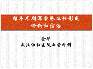 围手术期下肢深静脉血栓课件.ppt