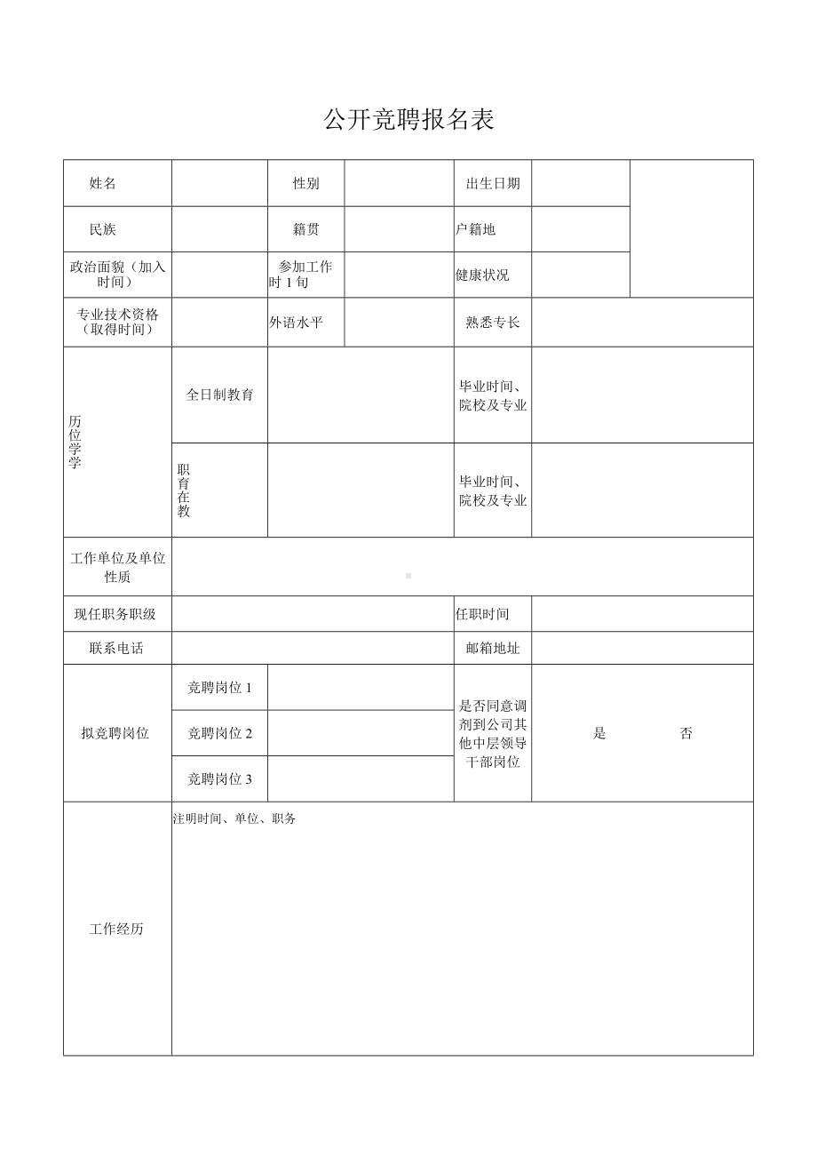 公开竞聘报名表.docx_第1页