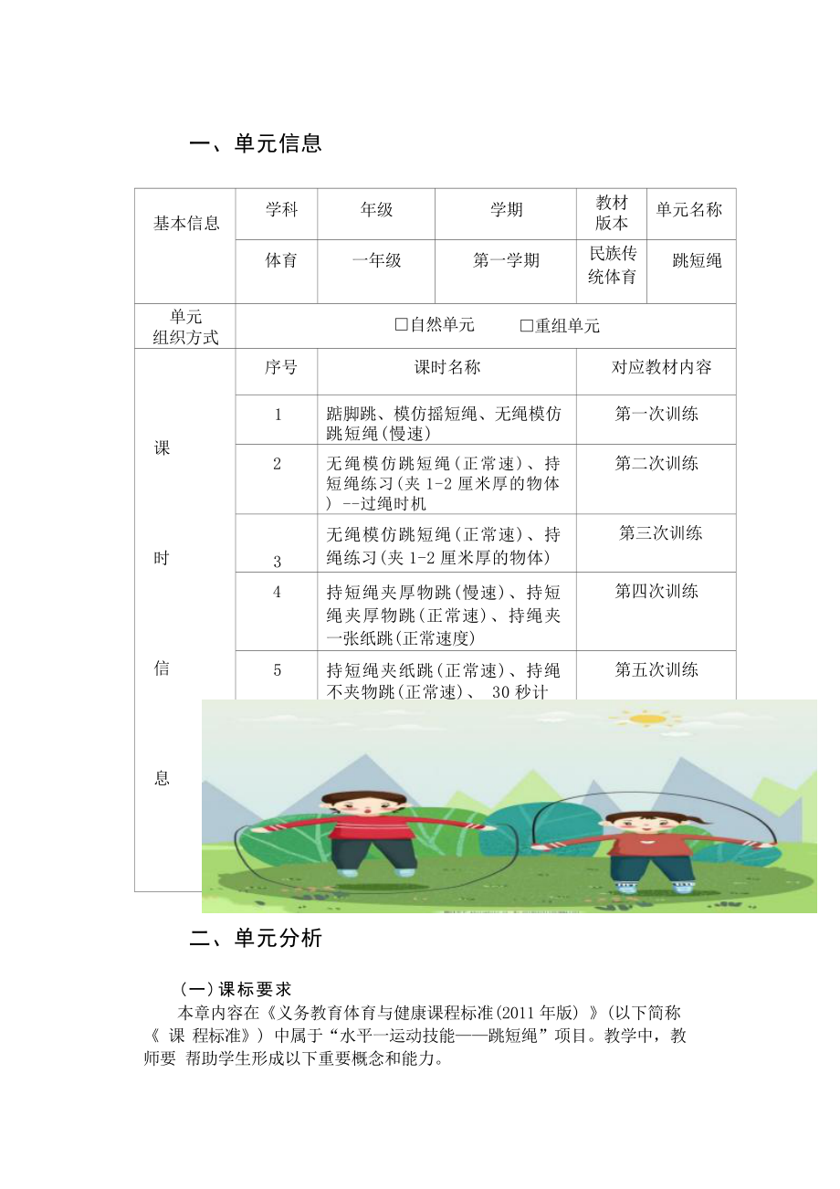 中小学作业设计大赛获奖优秀作品-《义务教育体育与健康课程标准（2022年版）》-[信息技术2.0微能力]：体育与健康水平一（运动技能-跳短绳）.docx_第2页