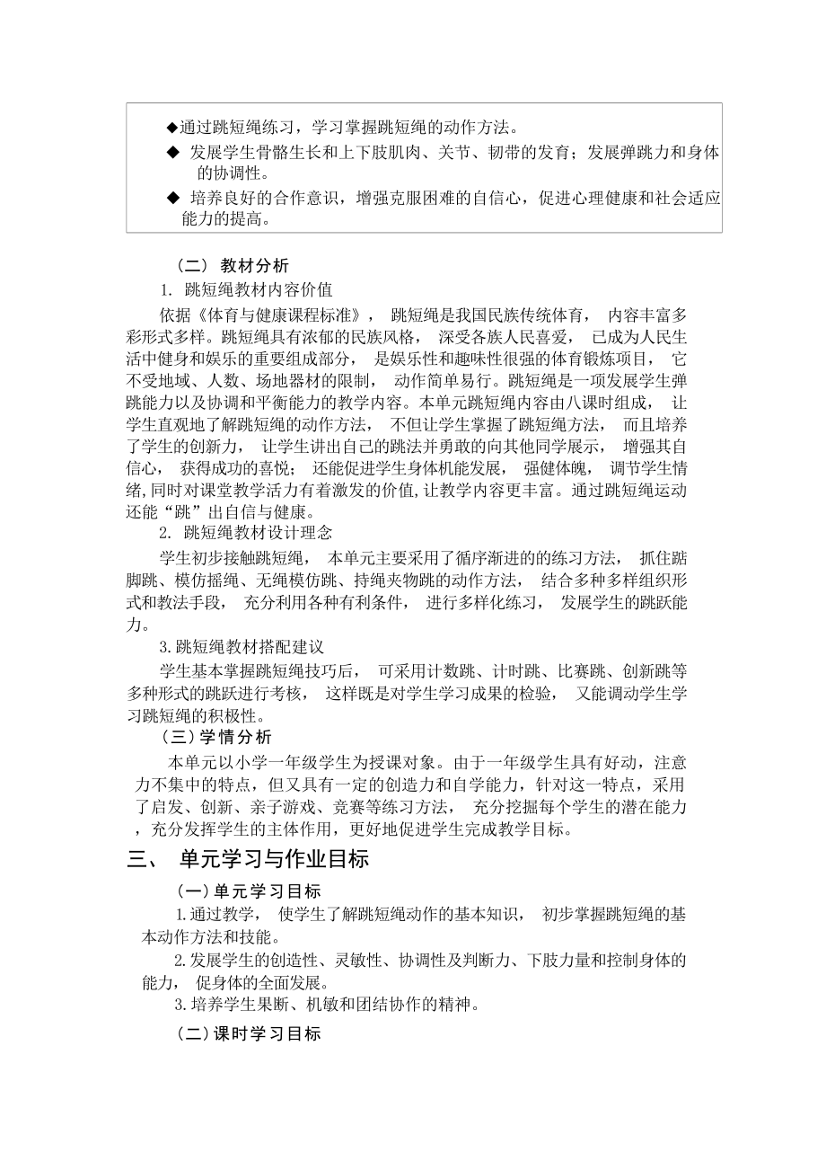 中小学作业设计大赛获奖优秀作品-《义务教育体育与健康课程标准（2022年版）》-[信息技术2.0微能力]：体育与健康水平一（运动技能-跳短绳）.docx_第3页