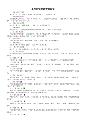 小学语文小升初常考易错字整理（共40个）.docx