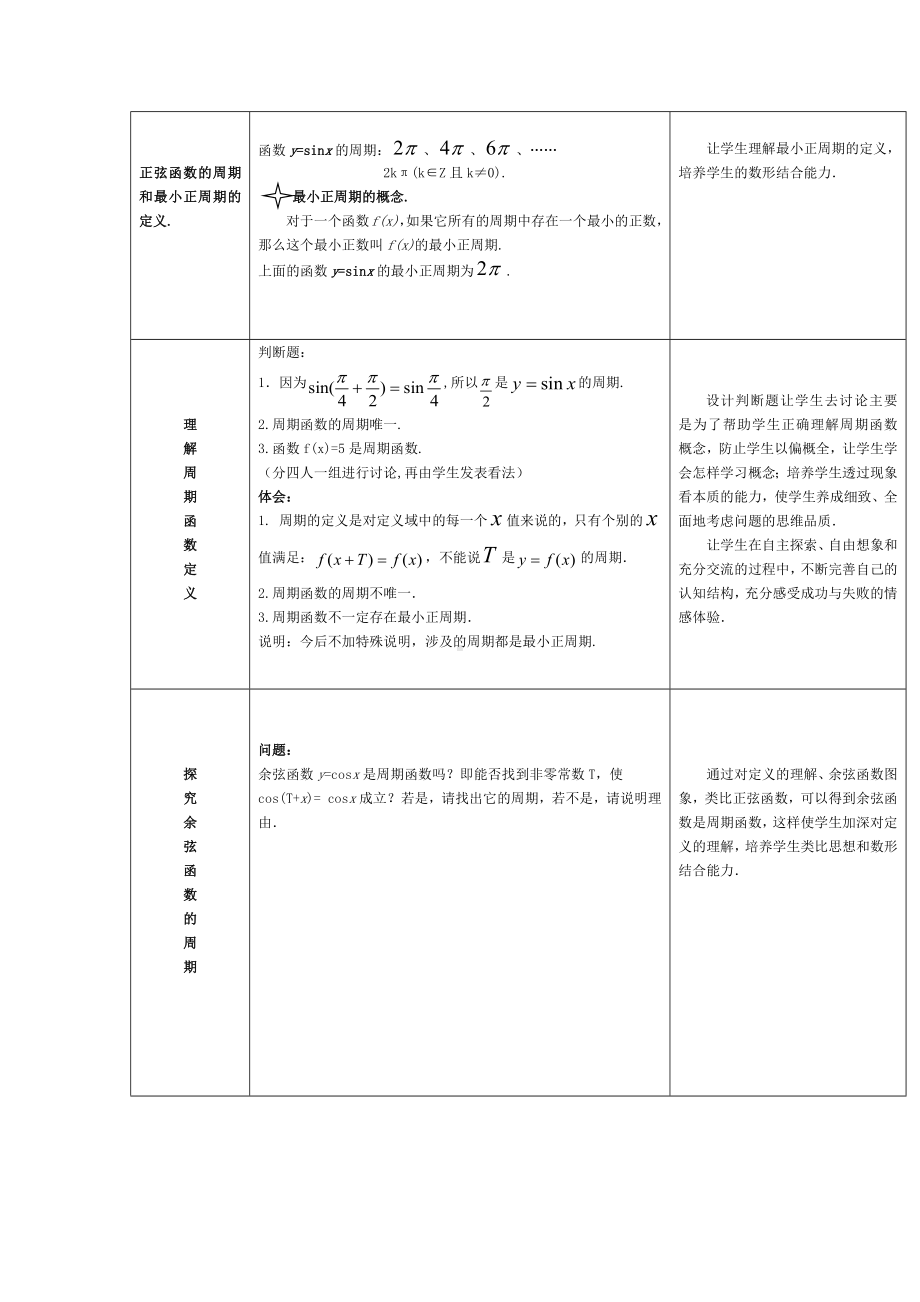 高中数学优秀教学设计及说课稿《正弦、余弦函数的性质--周期性》.docx_第3页