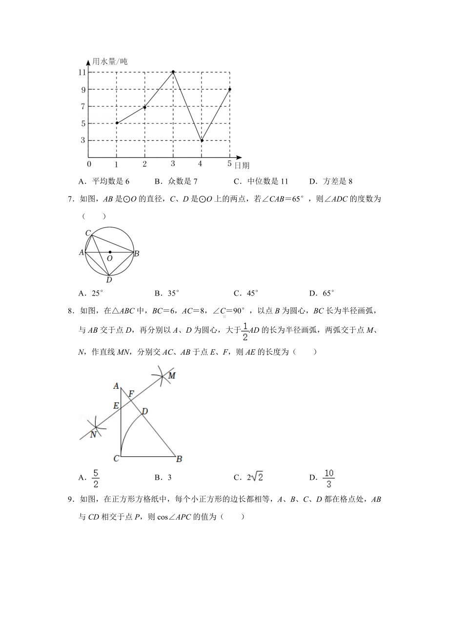 2022年四川省广元市中考数学试卷.doc_第2页