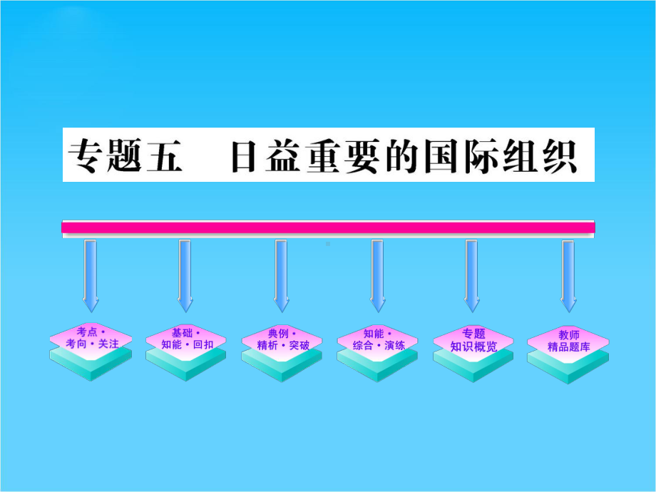 政治全程复习方略专题五日益重要的国际组织(选修3)课件.ppt_第1页