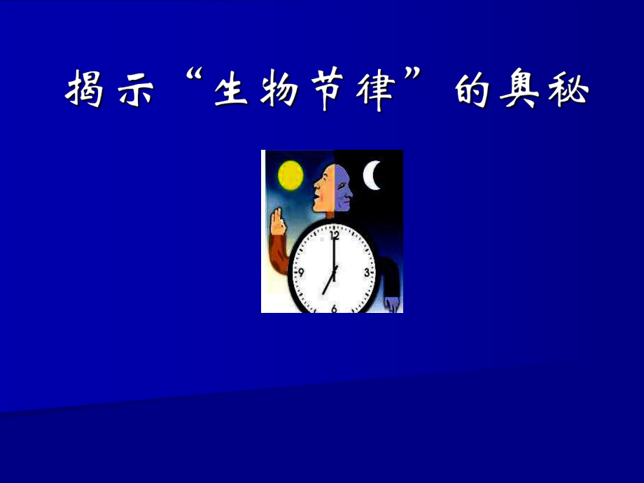 揭示“生物节律”的奥秘课件.ppt_第1页