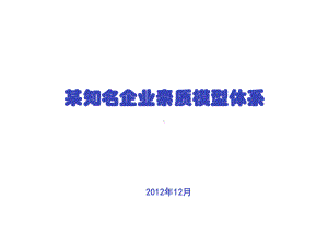 某知名企业素质模型介绍(上)课件.ppt