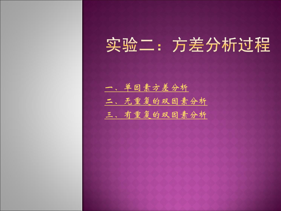 实验二方差分析过程精品课件.ppt_第1页