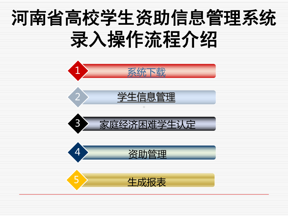 河南省高校学生资助信息管理系统录入操作流程介绍精选课件.ppt_第1页