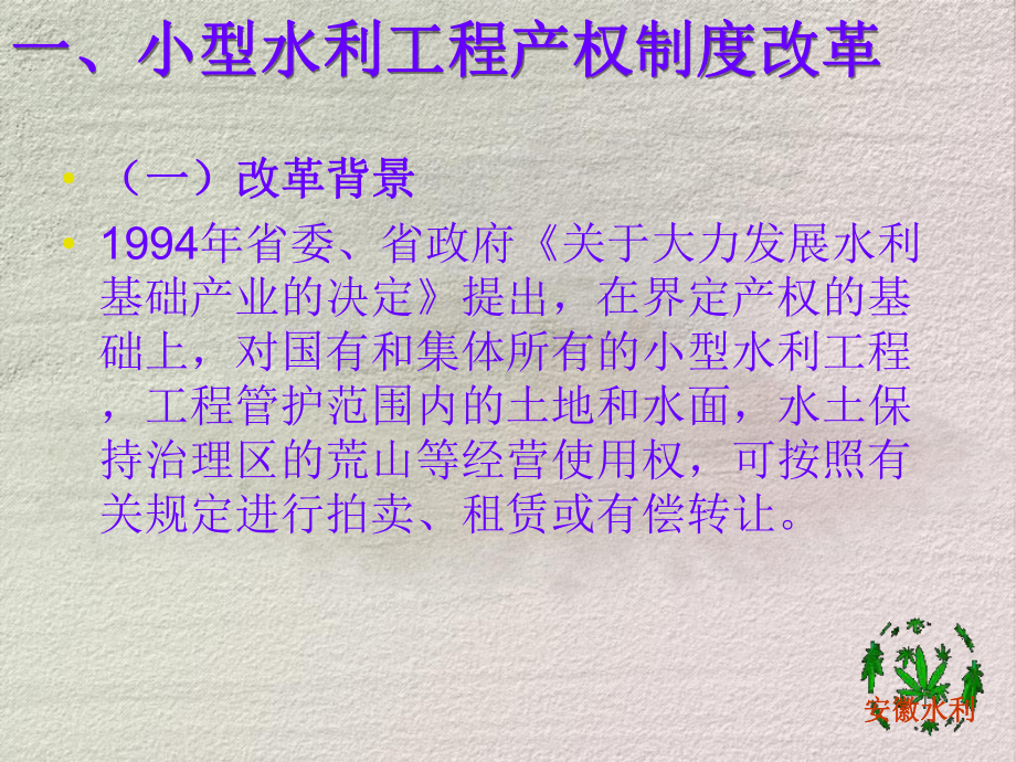 安徽小型水利工程产权制度改革及管理创新情况格式课件.ppt_第3页