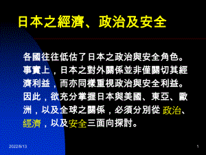 日本之经济政治及安全.课件.ppt