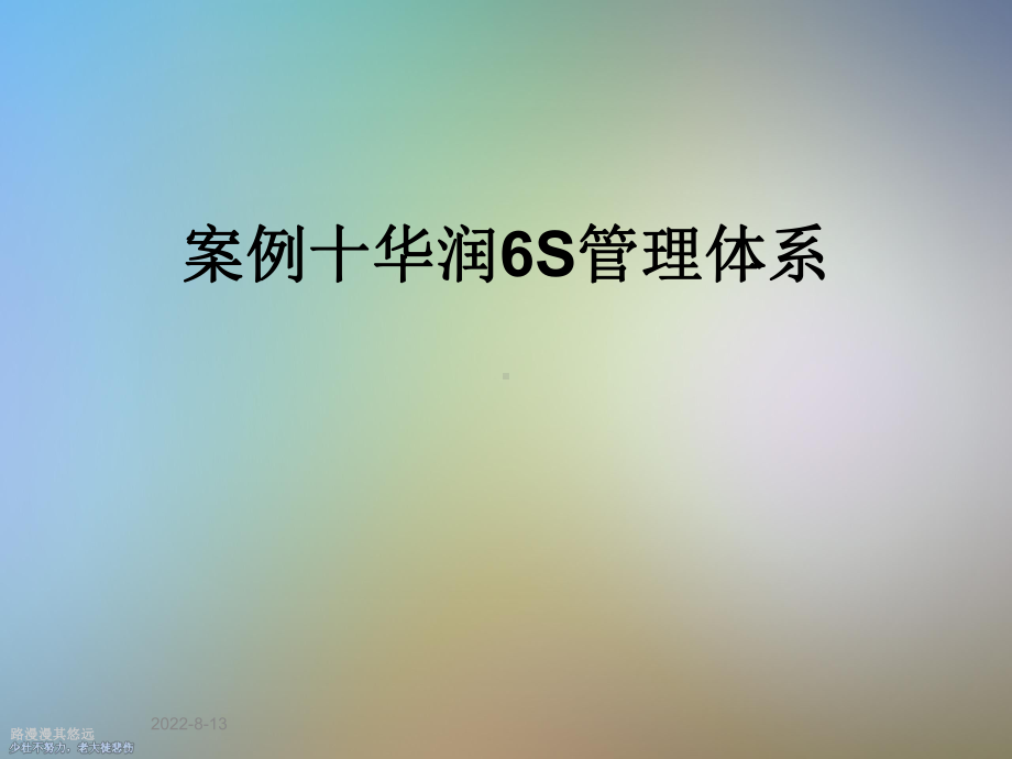 案例十华润6S管理体系课件.ppt_第1页