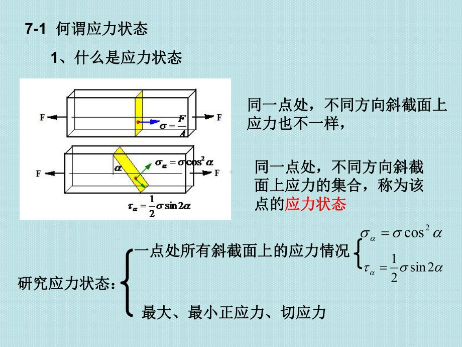 材料力学第七章应力状态及强度理论课件.ppt_第2页