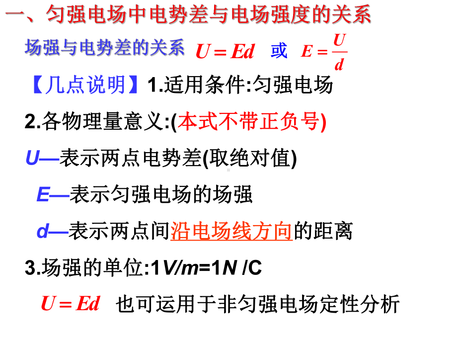 教科版匀强电场中电势差与电场强度的关系--示波器原理课件.ppt_第3页