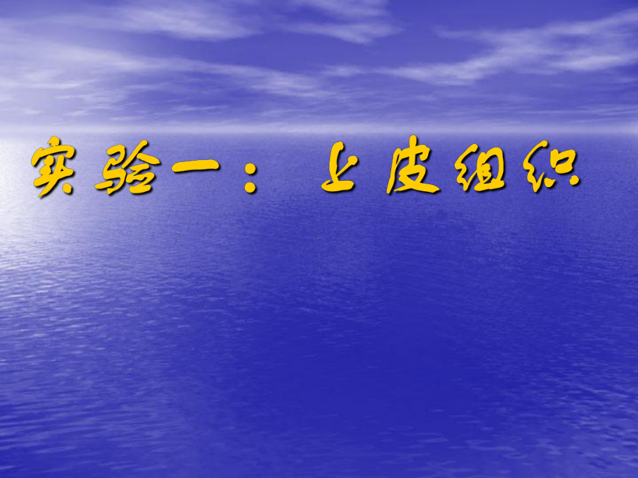 实验1上皮组织组织学与胚胎学实验课件.ppt_第1页