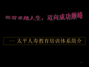 某人寿教育培训体系(讲师教材)课件.ppt