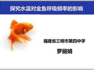 水温对金鱼呼吸频率的影响课件.ppt