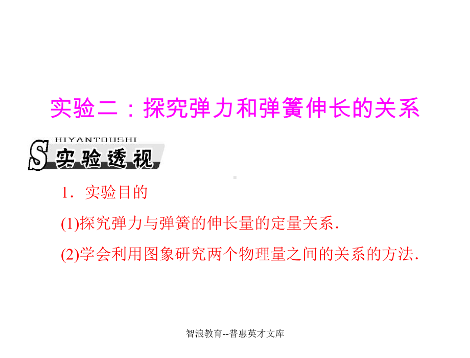 实验二：探究弹力和弹簧伸长的关系课件.ppt_第1页